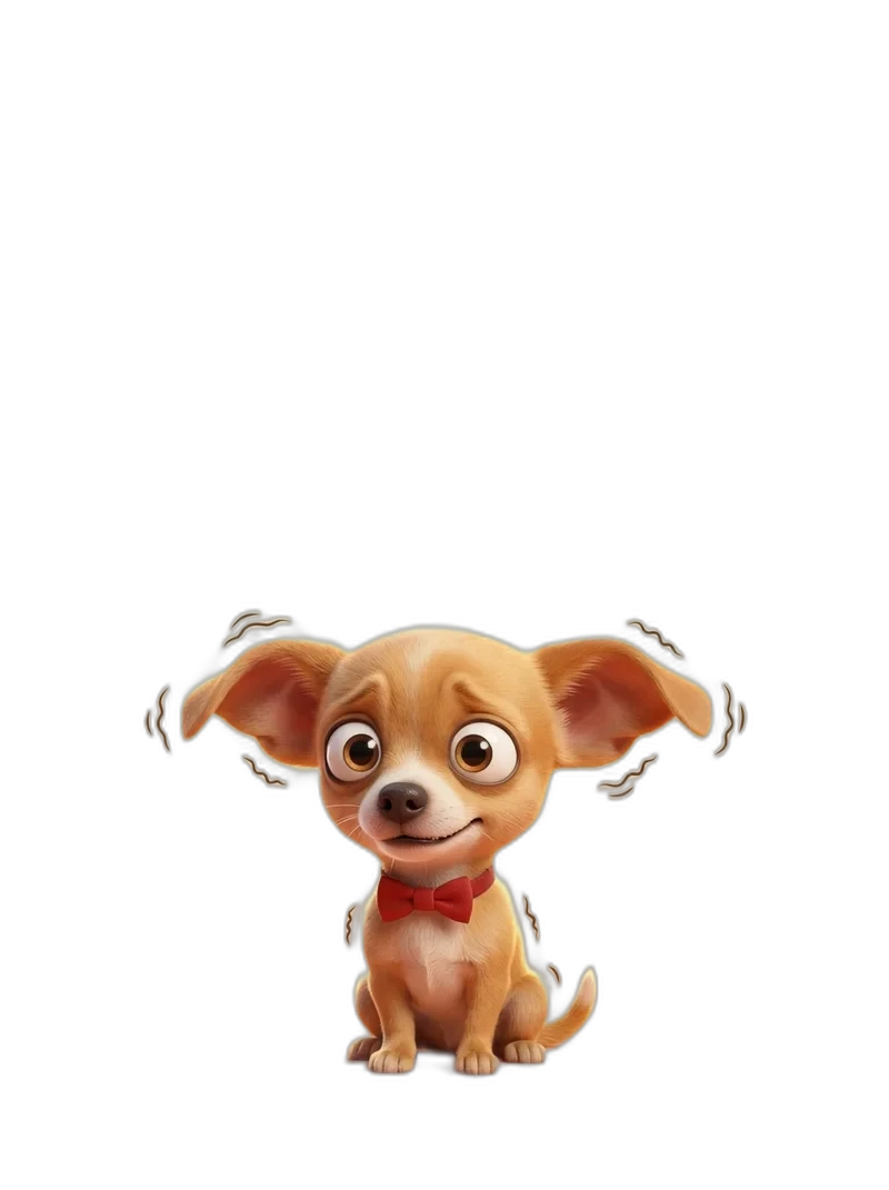 Peanut, the Bubbas Training Crew dog for separation anxiety, stress, and panic when you leave